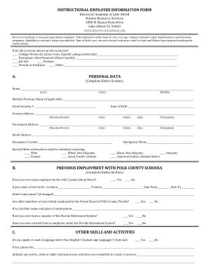 Employee Information Form