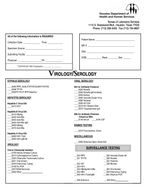 Laboratory Test Request Form