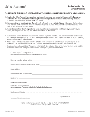 Authorization for Direct Deposit