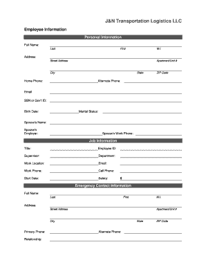 Employee Information Form