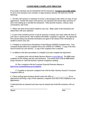 Armed Forces Disciplinary Control Board Complaint Form