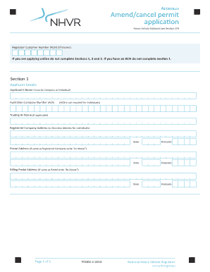 AccessACP Amend/Cancel Permit Application