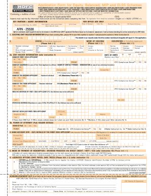 HDFC Mutual Fund Application Form