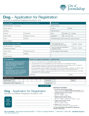 Dog Registration Application