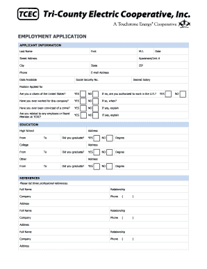 Employment Application Form