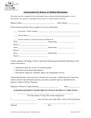 Authorization for Release of Medical Information