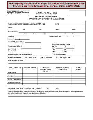 Employment Application Form