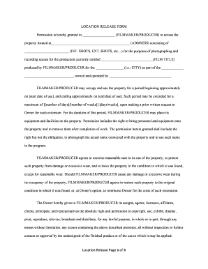 Location Release Form