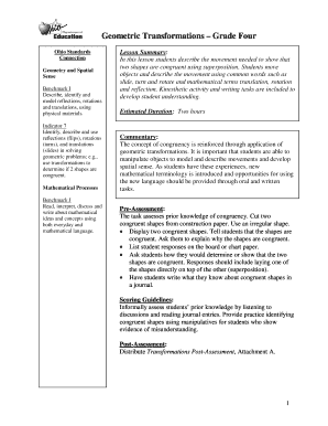 Presentation waste management ppt for students - Geometric Transformations Grade Four - ims ode state oh