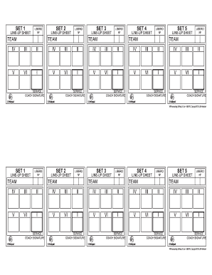 USA Volleyball Lineup Sheet