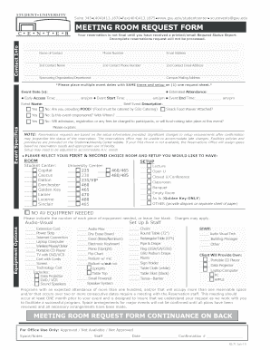 Meeting Room Request Form