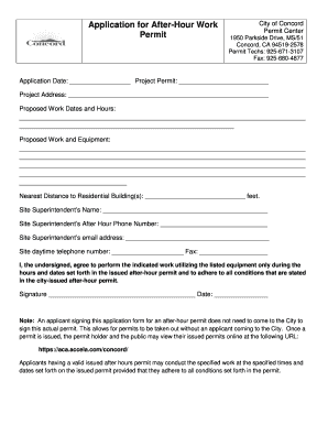 after hours work permit template