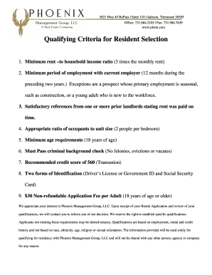 Rental Application Form