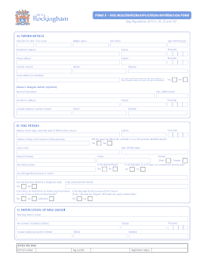 Dog Registration Application Form