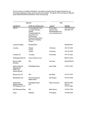 Employee Insurance Enrollment Form