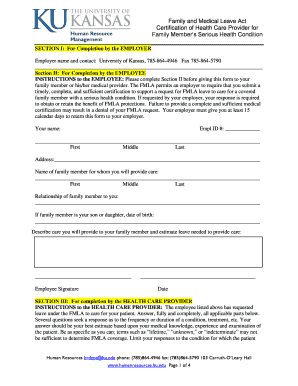 Fillable Online Family and Medical Leave Act - humanresourceskuedu Fax ...