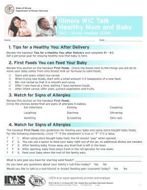 Illinois WIC Healthy Mom and Baby Self-Study Module