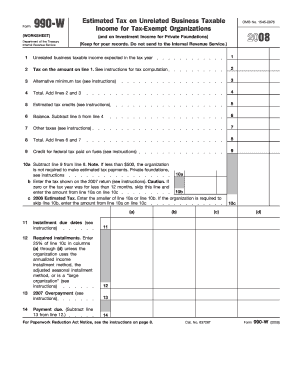 Form 990-W Worksheet