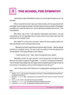 the school for sympathy essay in english