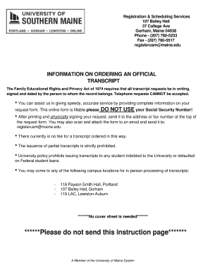 Transcript Request Form