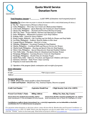 Quota International Donation Form