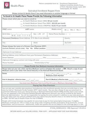 IU Health Medicare Enrollment Form