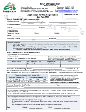 Cat Registration Application