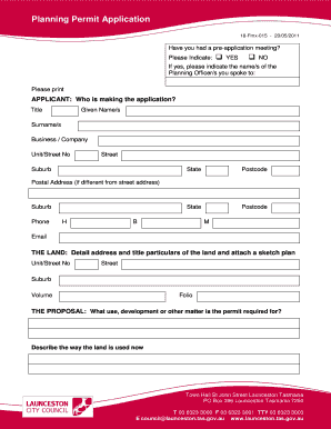 Planning Permit Application