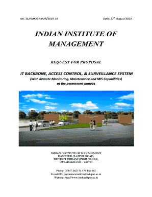 IT Backbone Tender Document - IIM Kashipur