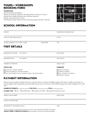 Design Exchange School Tour Registration Form