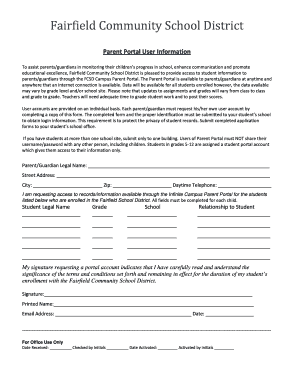 Fairfield Community School District Parent Portal Application