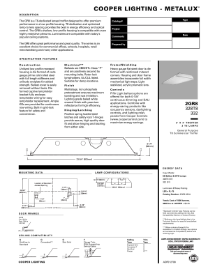 Psychosocial questionnaire example - COOPER LIGHTING METALUX DESCRIPTION The GR8 is a T8dedicated lensed troffer designed to offer premium performance in a low profile housing