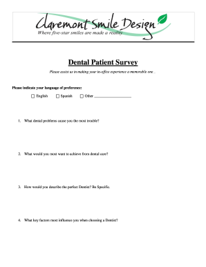 Dental Patient Intake Form