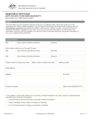 Debtor's Petition Bankruptcy Appointment Package