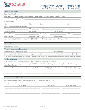 Employer Group Application