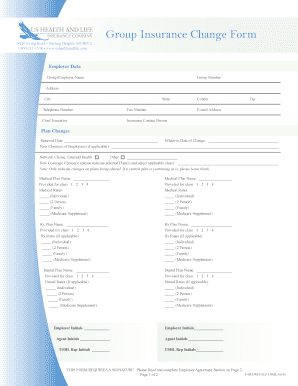 Group Insurance Change Form