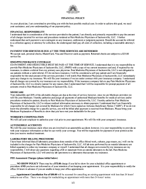 Medical Financial Policy Agreement