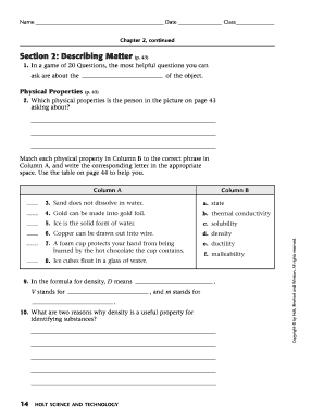 Science Worksheet