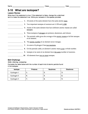 Science Lesson Review Worksheet