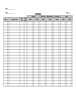 General Journal Template
