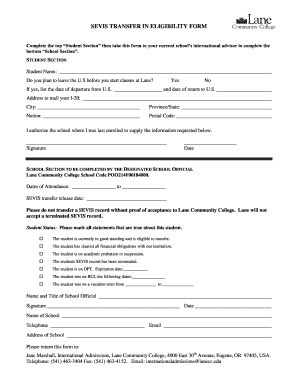 SEVIS Transfer Eligibility Form