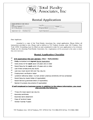 Rental Application Form