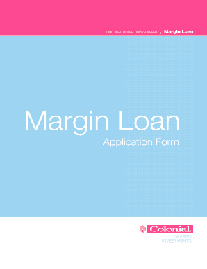 Colonial Margin Lending Application Form