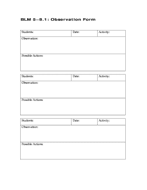 BLM 5–8 Observation and Group Work Forms