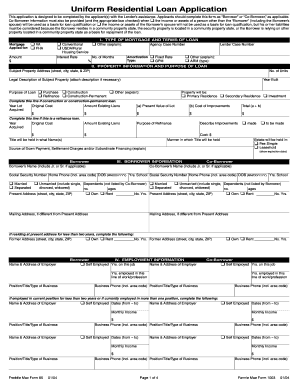 Uniform Residential Loan Application