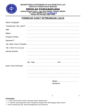 Graduation Certificate Application Form