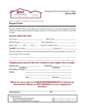 F-1 Visa Post-Completion OPT Application