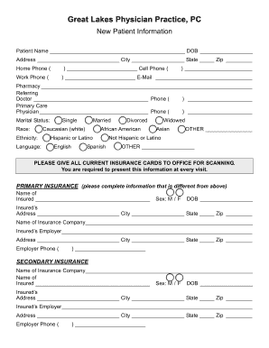 New Patient Information Form