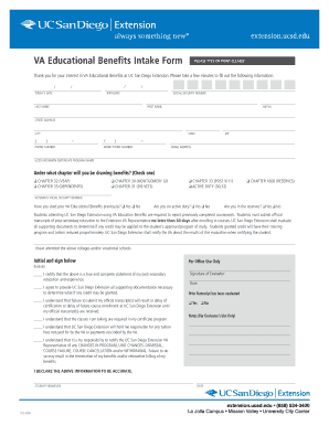 VA Educational Benefits Intake Form