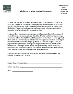 Medicare Authorization Statement
